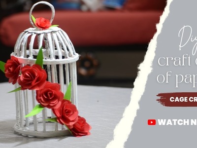 Diy hand made crafts||cage|| decoration ideas #craft #youtube #art