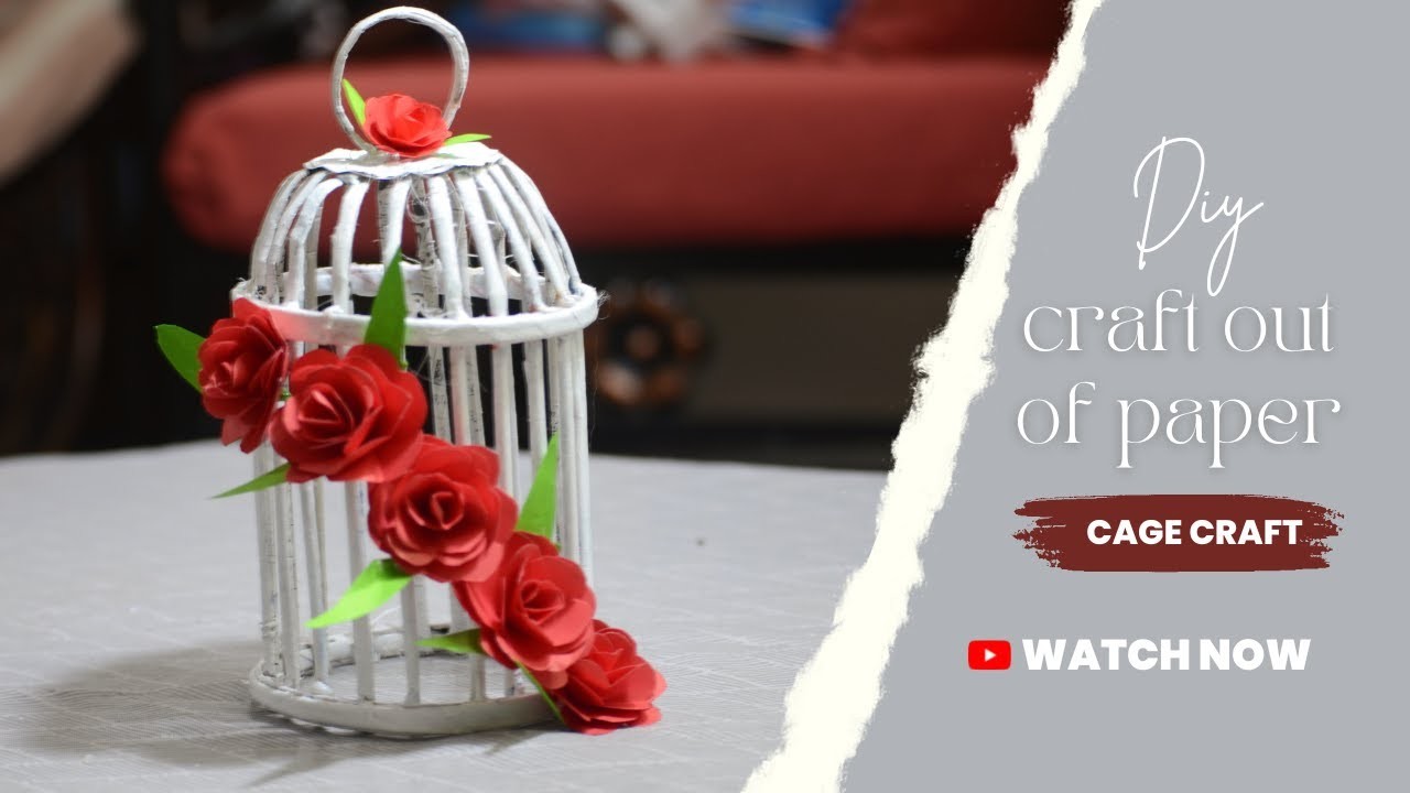 Diy hand made crafts||cage|| decoration ideas #craft #youtube #art
