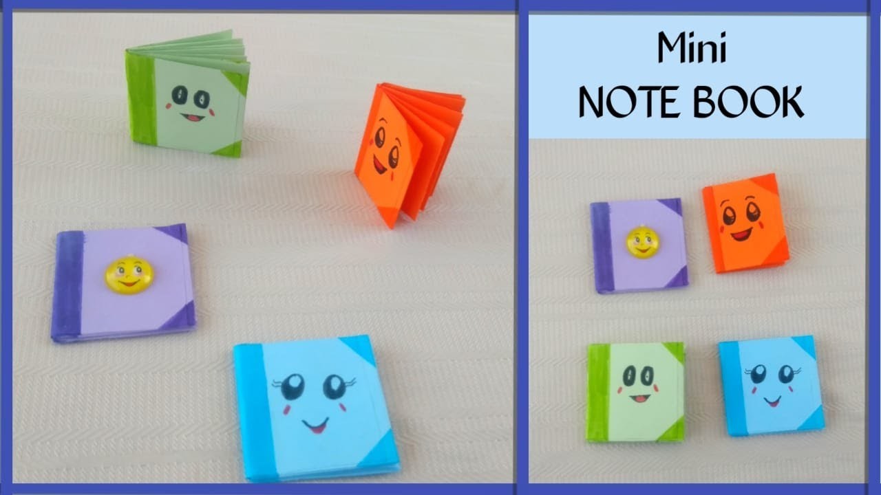 DIY Kawaii notebook of 1 sheet of paper. Mini notebook OF OWN HANDS  Ideas for school