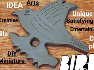 DIY Miniature.How to make Bird from clay#diy#miniature#clay#creative#art#like#drawing#bird #how