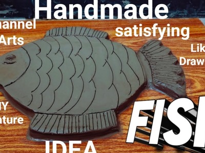 DIY Miniature. How to make fish from clay. #diy #miniature #drawing #clay #art#fish#how #howto