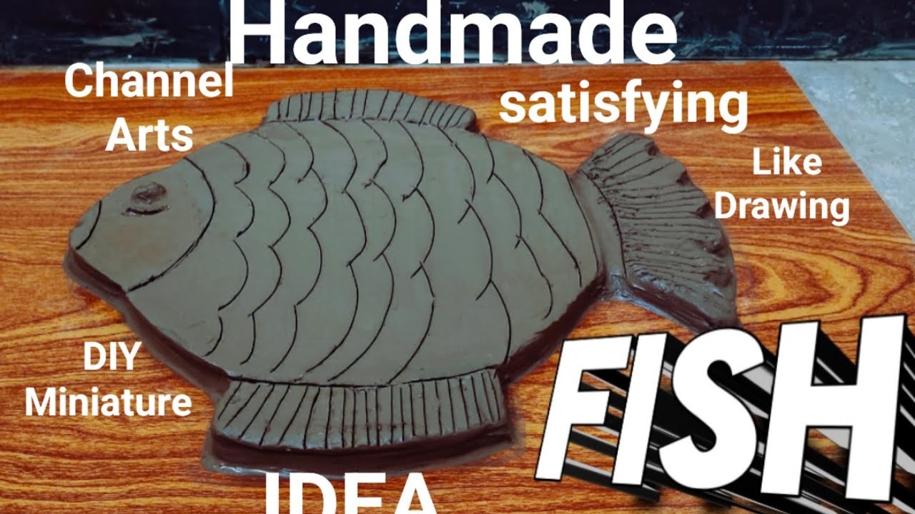 DIY Miniature. How to make fish from clay. #diy #miniature #drawing #clay #art#fish#how #howto