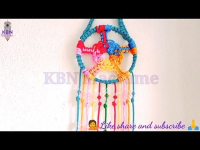 DIY New simple design wall hanging macrame for home decoration. ????#macrame #youtube @kbnmacrame933