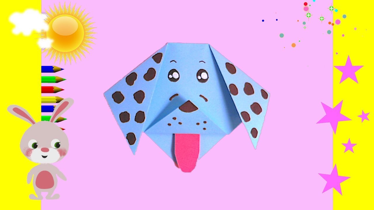 DIY Paper Crafts to do step by step Easy Ideas Origami. paper animals Dog