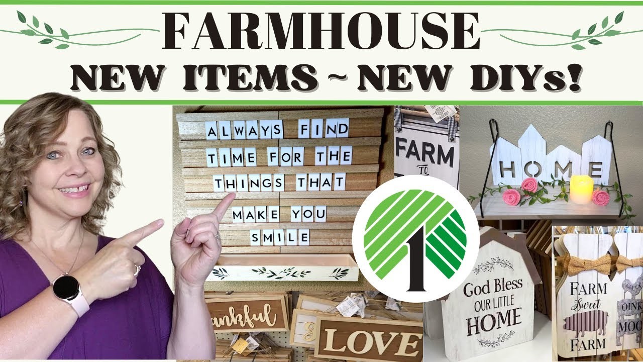 DOLLAR TREE MUST TRY DIYS  - FABULOUS NEW FARMHOUSE ITEMS - Dollar Tree Shop with Me and Haul