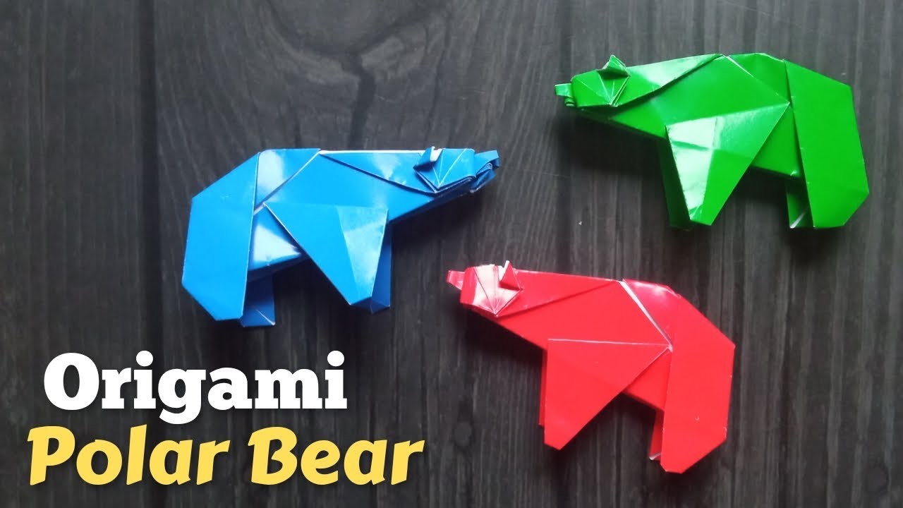 Easy Origami Polar Bear - Origami Animal - Origami For Beginners.