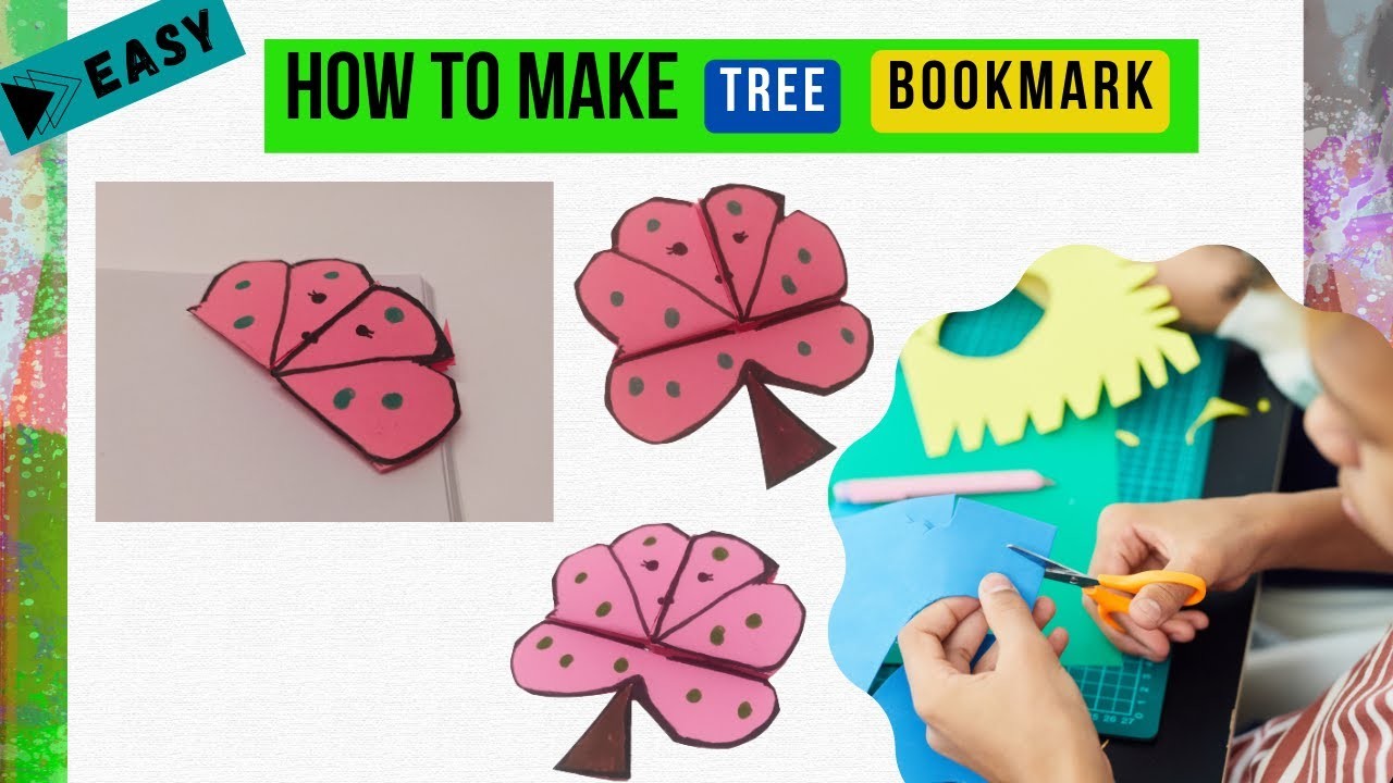 Easy tree bookmark corner | cute bookmark ideas | easy tree bookmark DIY | corner bookmark craft