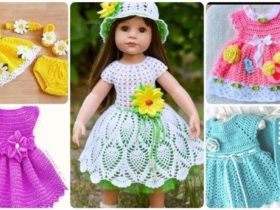 Fabulous and Unique kids baby girls frocks designs.Crochet baby sweater pattern designs