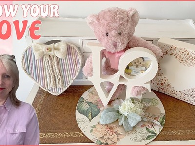 Heart craft ideas for any time of year Easy crafting on a budget. Upcycling thrift store finds