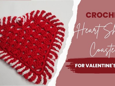 How to crochet a heart shaped coaster Valentine's Day|Easy Tutorial & Pattern|Afristylz Yarns