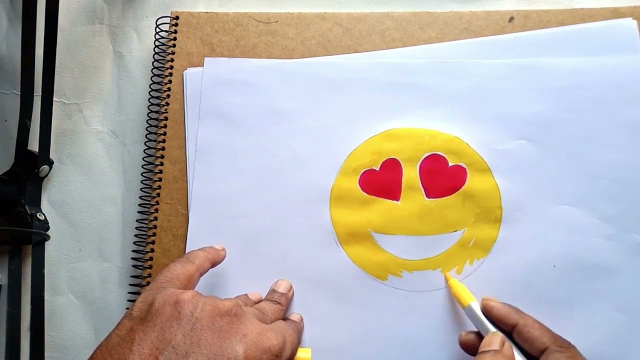 How To Draw A Happy Face Emoji In 2023 | Emoji Drawing Tutorial For Beginners | Draw A Smiley Face