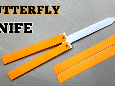 HOW TO MAKE A BUTTERFLY KNIFE FROM A4 PAPER - DIY - (Butterfly Knife!)