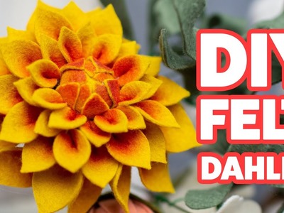 How to make Dahlia Felt Flower |  DIY Dahlia Felt Flower Tutorial