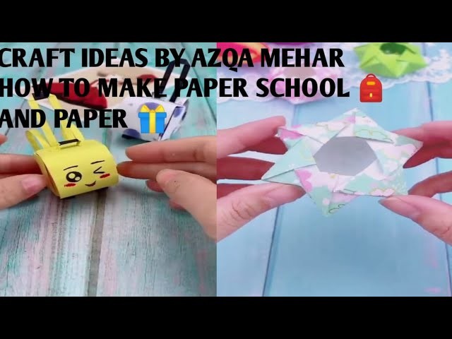How to make Paper Bag&Box crafts  in Hindi|•✓craft idea by Azqa Mehar#craft #craftideas #hindicrafts