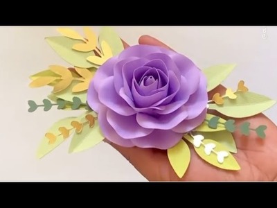 How to make paper flowers.paper flowers tutorial.easy paper flower.origami paper flower.paper flower