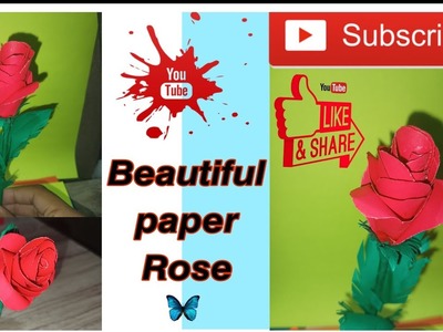 How To Make Paper Rose || Rose Day Special Decor Idea || DIY Paper Red Rose || Easy Paper Rose ????
