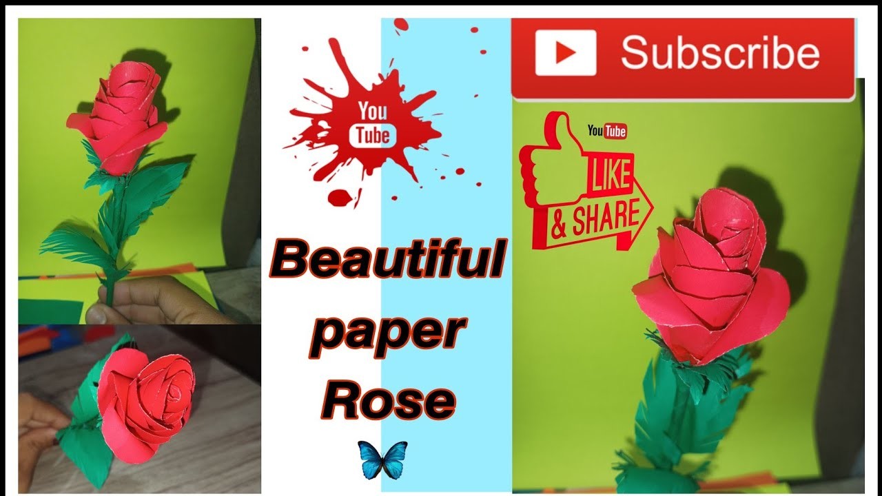 How To Make Paper Rose || Rose Day Special Decor Idea || DIY Paper Red Rose || Easy Paper Rose ????