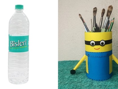 How to make pen stand from plastic bottle craft idea | bast out for wast | DIY | #craft #penstand
