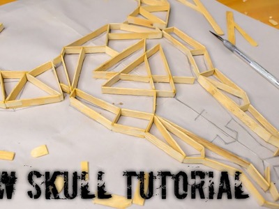How to make polygon.geometric artwork using ice cream sticks | cow skull art| Tutorial for beginner