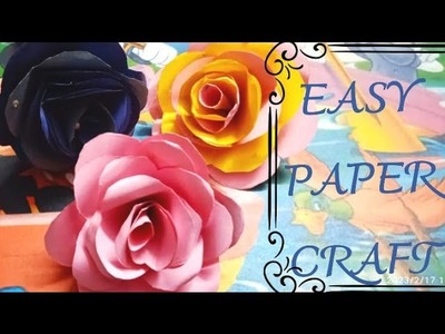 How to make Realistic,, Easy paper rose ????.Paper flower DIY.Rose ????Flower Making#DIY@MoumitaGanguly