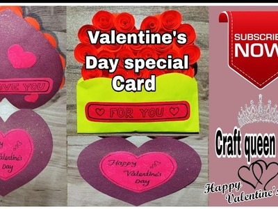 How To Make Valentine's Day Card ||Valentine's Day Card Idea ||Beautiful Handmade Paper Craft || DIY