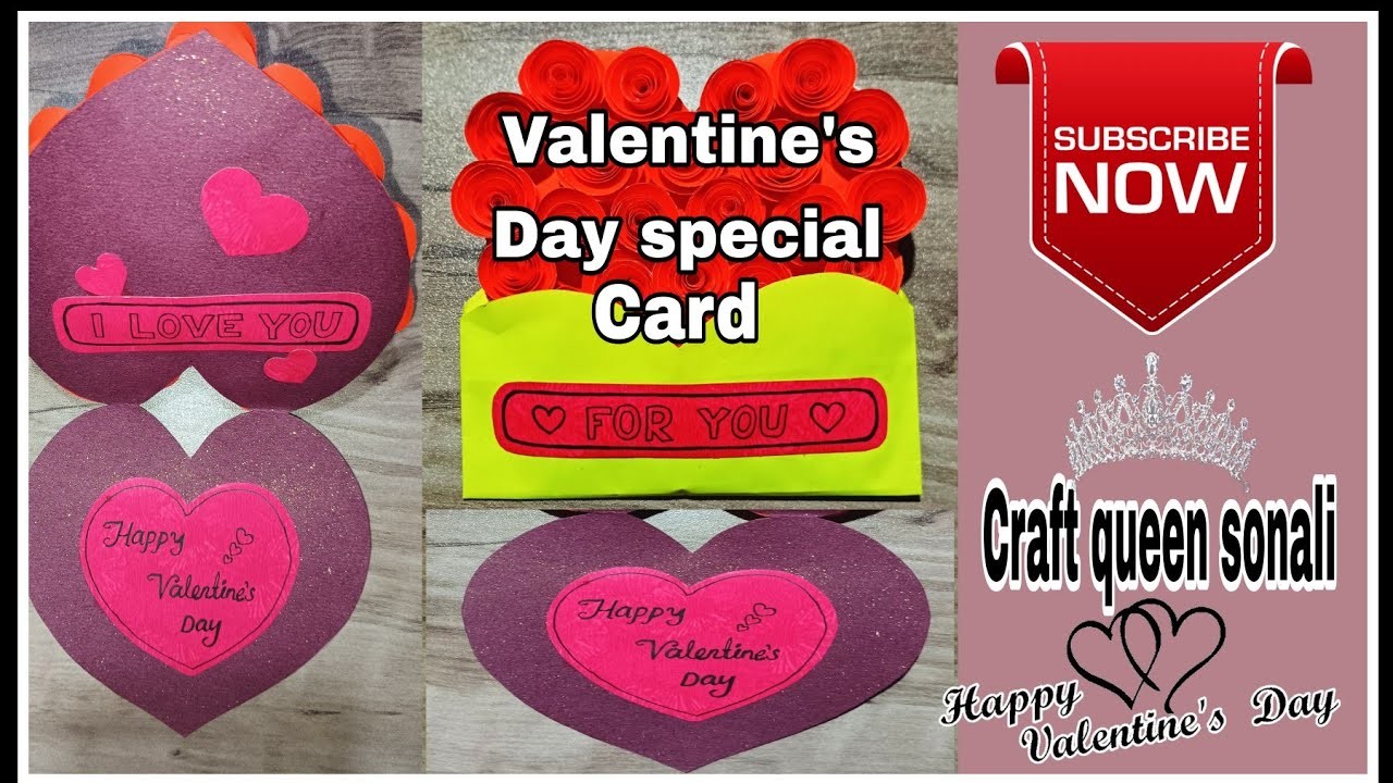 How To Make Valentine's Day Card ||Valentine's Day Card Idea ||Beautiful Handmade Paper Craft || DIY