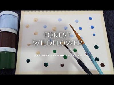 HOW TO PAINT AN EASY FOREST AND WILDFLOWER | ACRYLIC PAINTING TUTORIAL FOR BEGINNERS