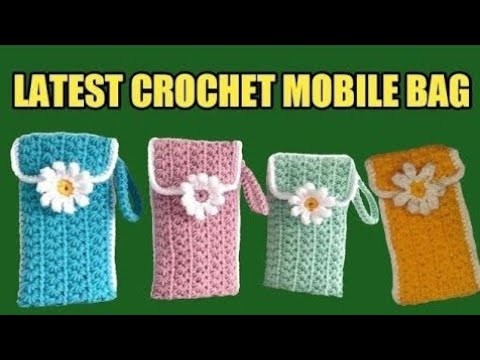 Make a fast crochet mobile bag.mobile pouch crochet tutorial.crochet mobile cover.crosia bag design
