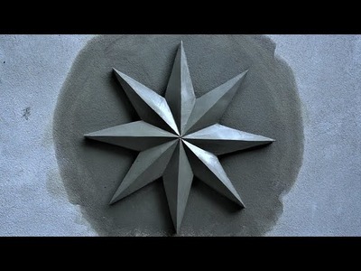Making a star from cement sand is very easy