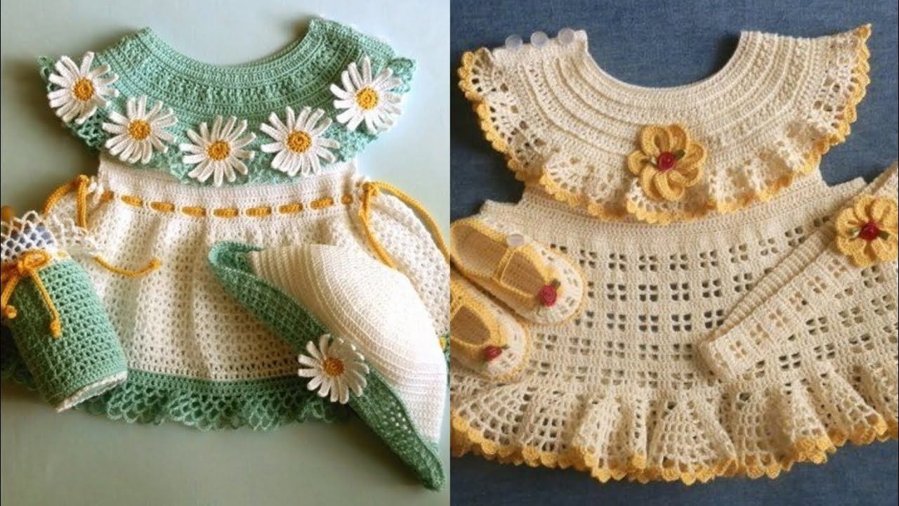Most demanding latest and stunning crochet baby girl frocks.design & patterns