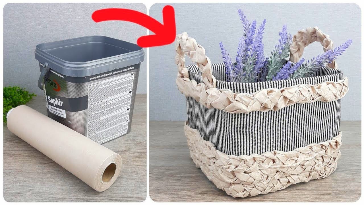 Original ORGANIZER made of Plastic Bucket and Parchment Paper