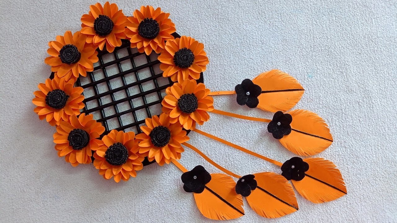 PAPER FLOWER WALL DECOR ???? || BEAUTIFUL AND ELEGANT PAPER WALL HANGING IDEAS