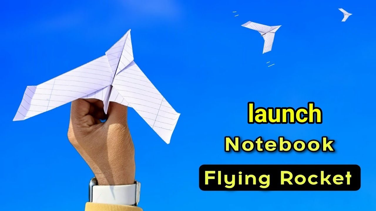 Paper flying rocket plane,new rocket plane,how to make rocket helicopter,notebook rocket