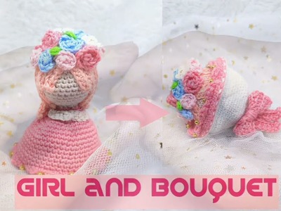 Part 1 DIY Reversible Girl and Bouquet (hands, head, body, hair, skirt) by ‎@ColomaduCraft 