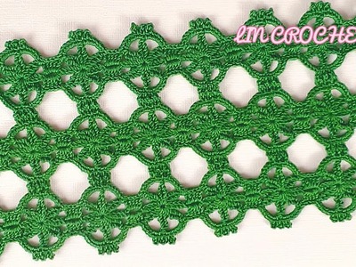 Pretty Crochet ???? Lace Pattern for Runner Table Dress Shawl Border and Interim   2 of 2