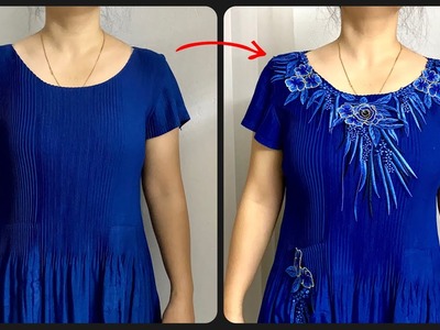 Sewing instructions for adding 1 piece of lace to a finished collar | Tips to renew old collars