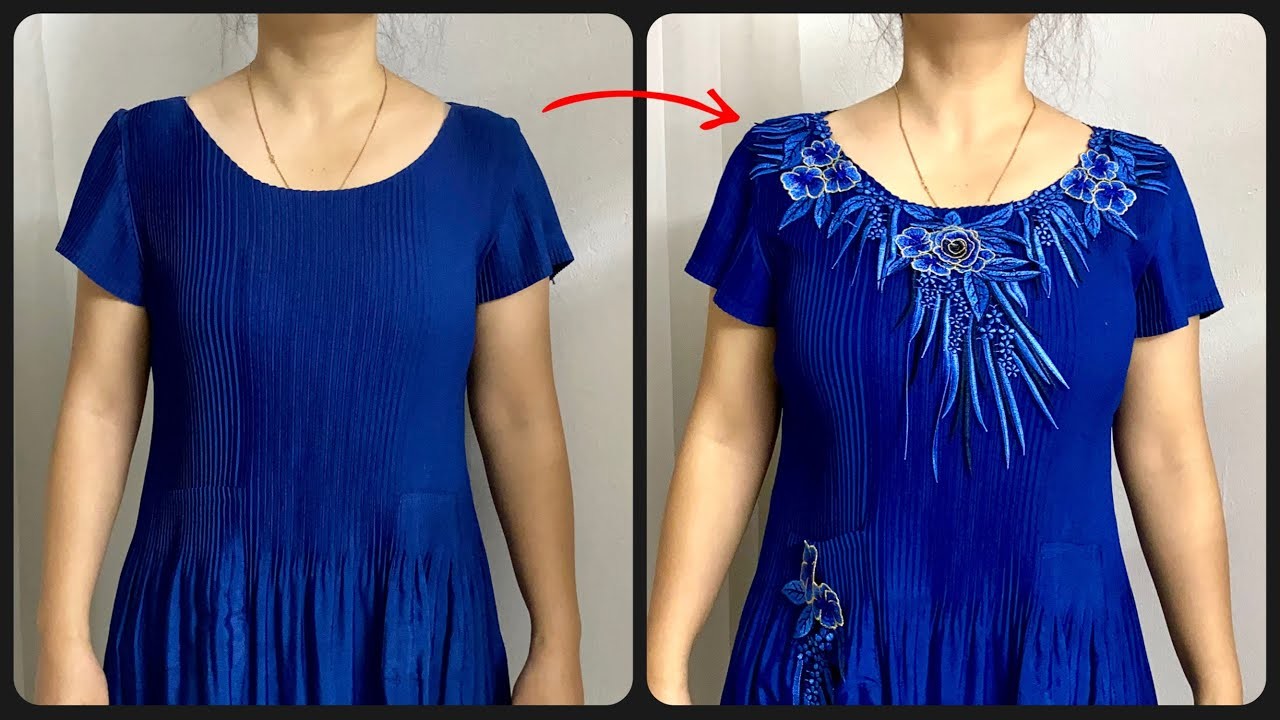 Sewing instructions for adding 1 piece of lace to a finished collar | Tips to renew old collars