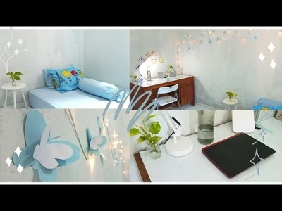 Small room make over | Cozy room 2023???? | blue room ????❄, diy wall decoration | aesthetic room