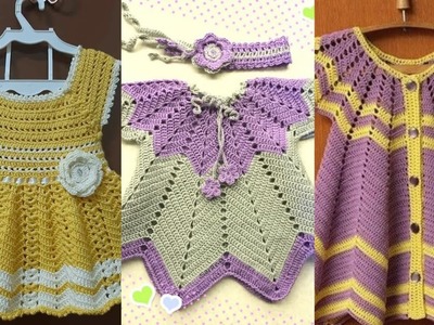 Top design of best patterns crochet baby girl frocks design for  girls 2023