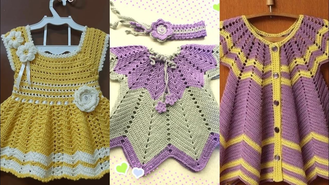 Top design of best patterns crochet baby girl frocks design for  girls 2023