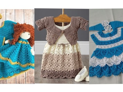 Unique & collection decent crochet knitting.baby girl frocks.style & pattern