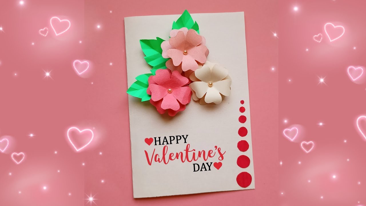 Unique Valentine's Day card | Handmade valentine's day card | pink greeting card | paper craft