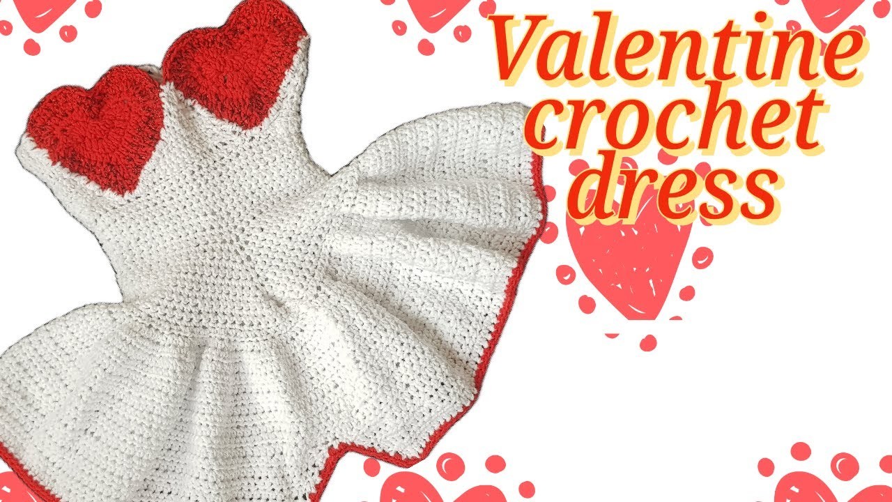 Valentine Crochet Dress For Women & Kids Size| E7dition