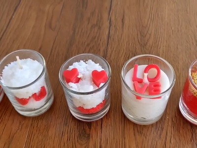 Valentine's day decoration ideas | DIY candles décor | #valentinegiftideas  #valentinecraft