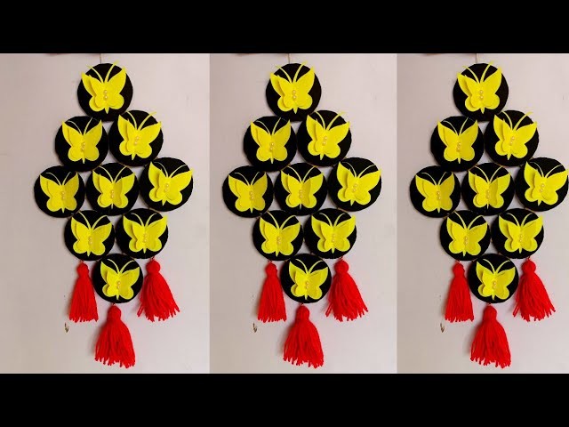 Very easy butterfly ???? wall hanging with paper.butterfly easy wall decoration ideas.diy paper craft