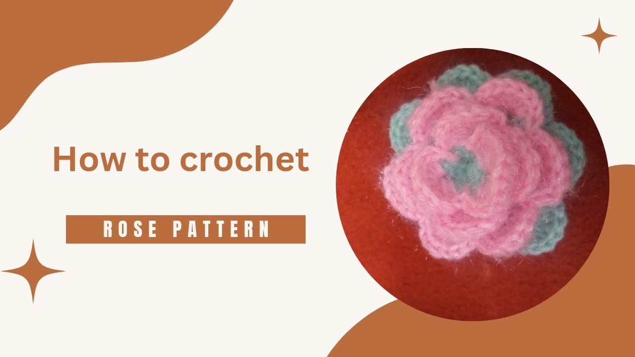 #12 How to make crochet Rose flower. 