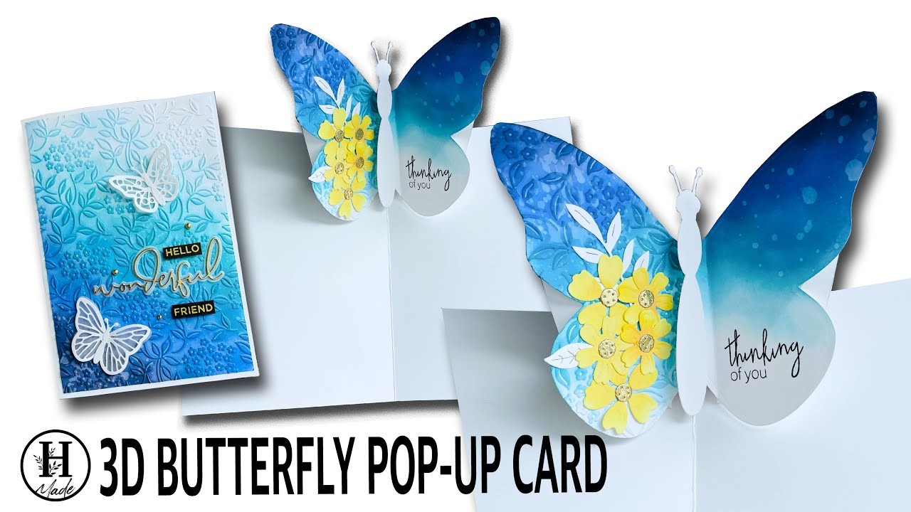 3D Butterfly Pop-up Card- Spellbinder's Bibi's Butterflies Collection