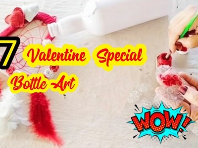 7 Valentine Special Bottle Art. Easy Bottle Decor.Simple Design Bottle Painting.PALMCRAFT EP 468