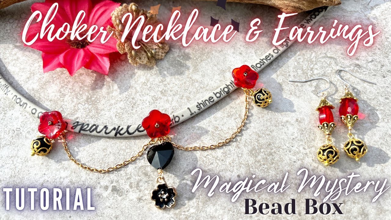 Agatha Black Heart Choker Necklace | Jewelry Tutorial | Magical Mystery Bead Box