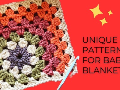 AMAZING! The best granny square pattern tutorial for baby blankets ????